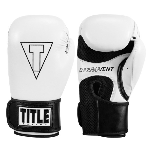 Боксерські рукавиці TITLE Boxing Vegan Gloves White/Black 12 oz