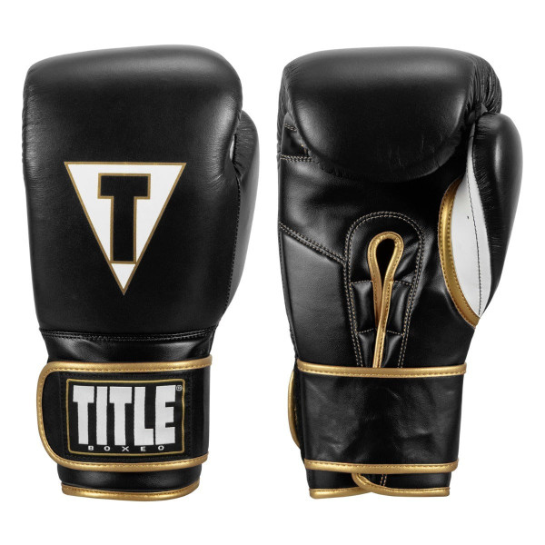Боксерські рукавиці TITLE Boxeo Mexican Leather Quatro Black/White 16 oz