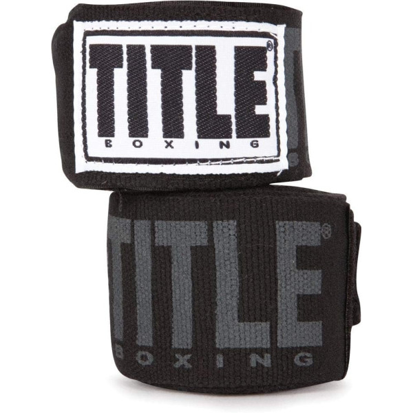 Бинти для боксу TITLE Boxing Power-Flex Elite 180" Black (4.5м.)