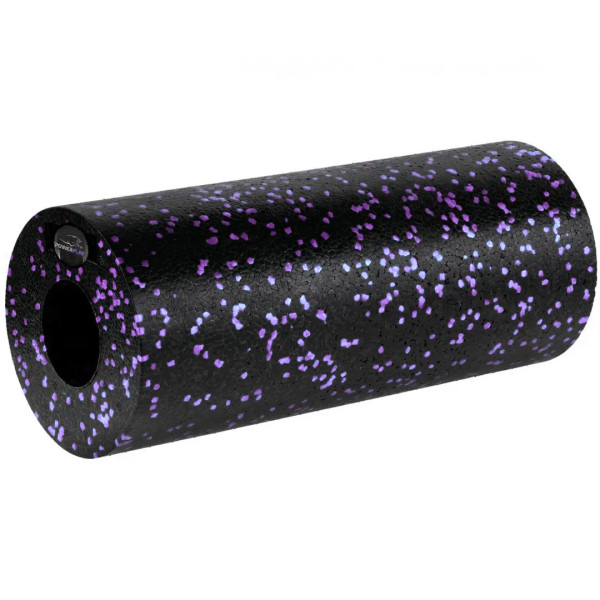 Масажний ролик (роллер) гладкий PowerPlay PP-4348 2 in 1 EPP Foam Roller Чорно/Фіолетовий (33x14см.)