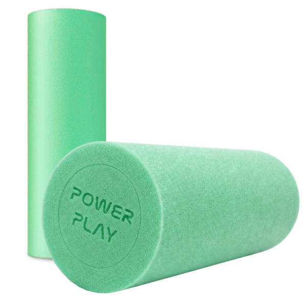 Масажний ролик (роллер) гладкий PowerPlay 4021 Fitness Roller Зелений (30x15см.)