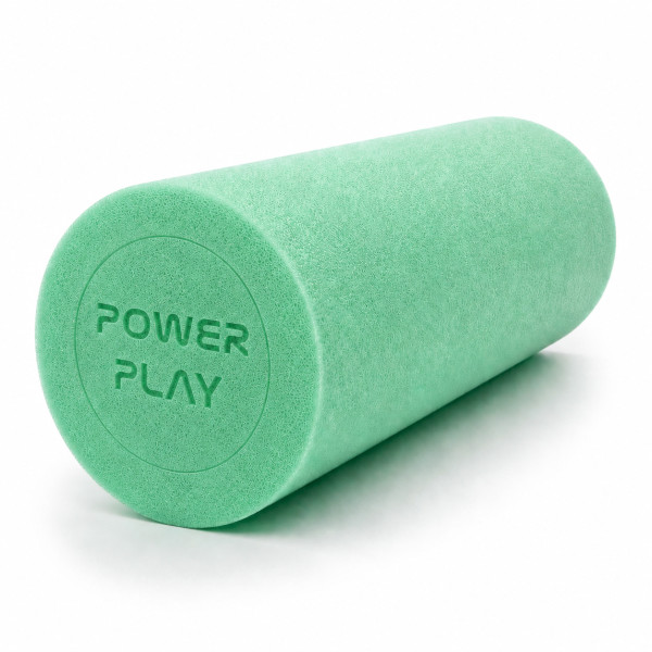 Масажний ролик (роллер) гладкий PowerPlay 4021 Fitness Roller Зелений (30x15см.)