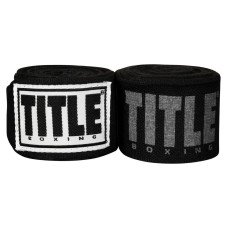 Бинти для боксу TITLE Boxing Power-Flex Elite 180" Black (4.5м.)