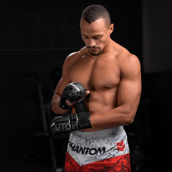 Рукавиці для ММА Phantom APEX Sparring Black L/XL (капа в подарунок)