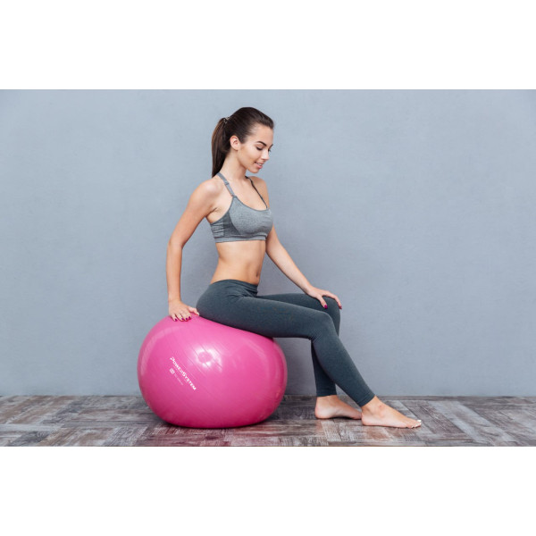 М'яч для фітнесу (фітбол) Power System PS-4011 Ø55 cm PRO Gymball Pink