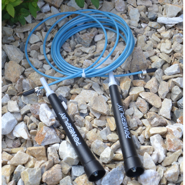 Скакалка швидкісна PowerPlay 4202 Ultra Speed Rope Бірюзова (2,9m.)