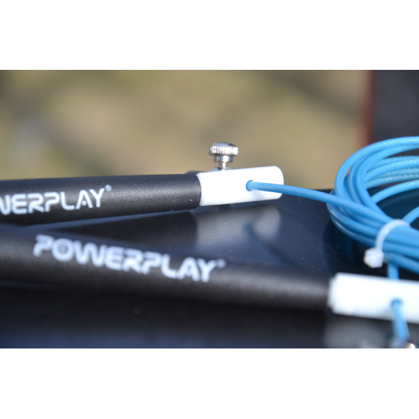 Скакалка швидкісна PowerPlay 4202 Ultra Speed Rope Бірюзова (2,9m.)