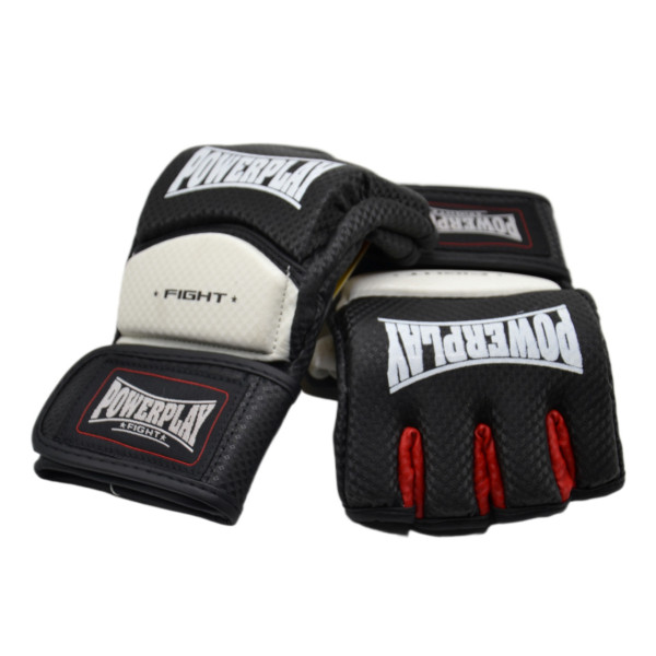 Рукавиці для MMA PowerPlay 3075 Чорні-Білі XL
