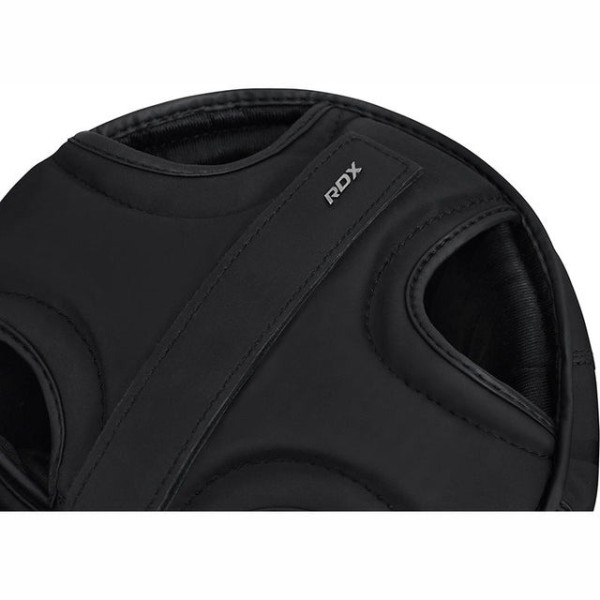 Боксерський шолом RDX T15 Noir Cheek Protector Matte Black L (капа у комплекті)