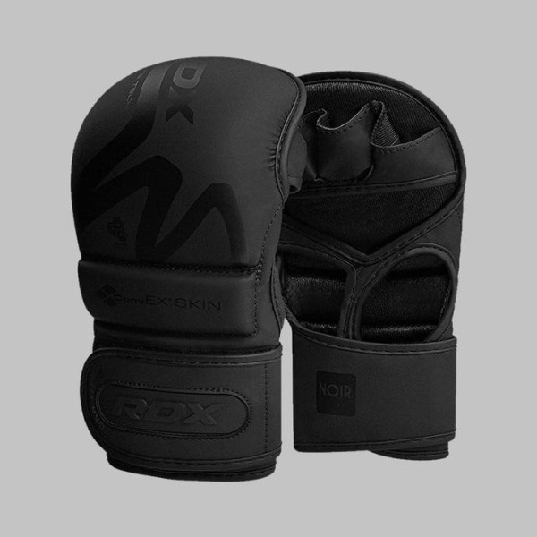 Рукавиці для ММА (Греплінгові рукавички) RDX T15 Noir Inner Matte Black XL
