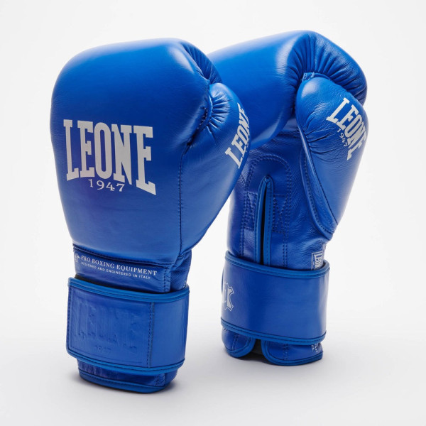 Боксерські рукавиці Leone GN111 THE GREATEST Blue 10 унцій (бинти 4 м. в комплекті)