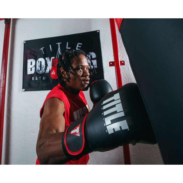 Боксерські рукавиці TITLE Boxing Dynamic Strike Black/Red 12 oz