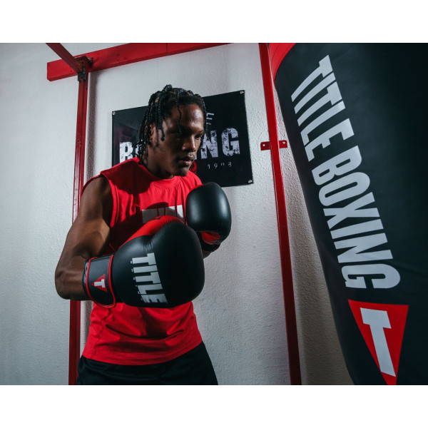 Боксерські рукавиці TITLE Boxing Dynamic Strike Black/Red 12 oz