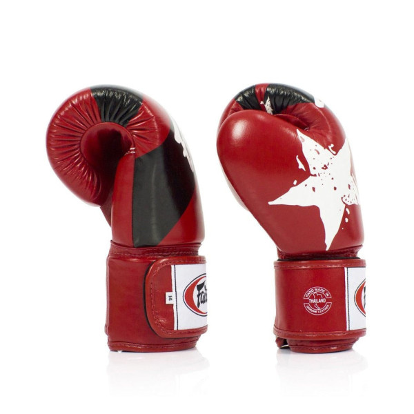 Боксерські рукавиці Fairtex BGV1 Nation Print Red 14 унцій