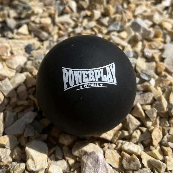 Масажний силіконовий м'яч PowerPlay PP-4354 Silicone Lacrosse Ball (6.3см.) Чорний