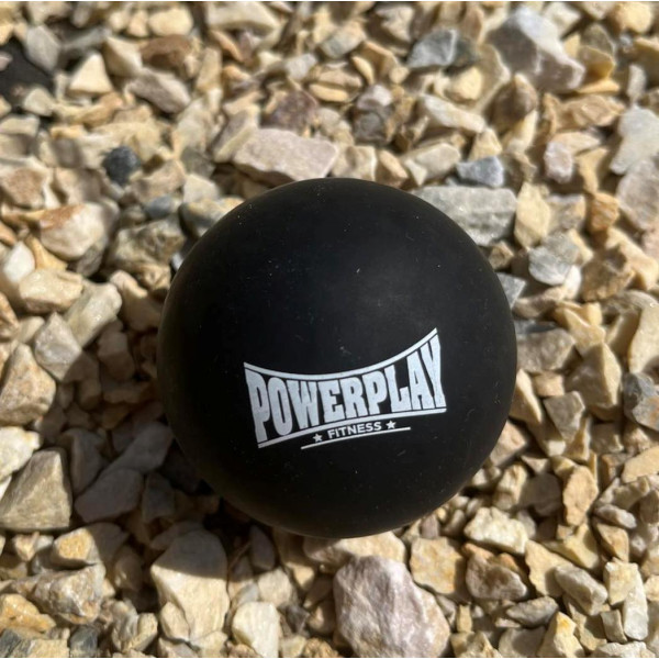 Масажний силіконовий м'яч PowerPlay PP-4354 Silicone Lacrosse Ball (6.3см.) Чорний
