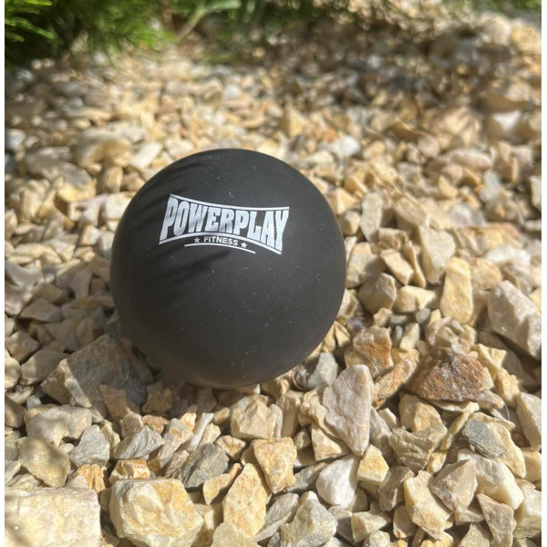 Масажний силіконовий м'яч PowerPlay PP-4354 Silicone Lacrosse Ball (6.3см.) Чорний