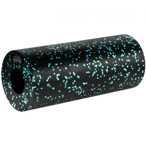 Масажний ролик (роллер) гладкий PowerPlay PP-4348 2 in 1 EPP Foam Roller Чорно/Блакитний (33x14см.)