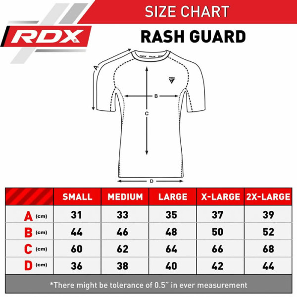 Рашгард з коротким рукавом RDX Lycra Black S