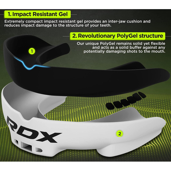 Капа боксерська RDX Gel 3D Pro White/Black