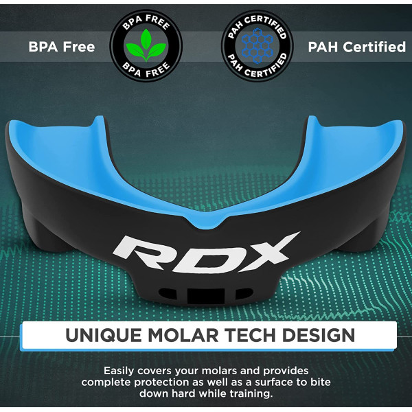 Капа боксерська RDX Gel 3D Pro Black/Blue Junior