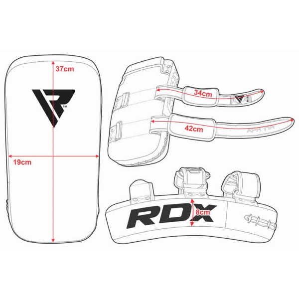 Пади для тайського боксу RDX Red (2шт)