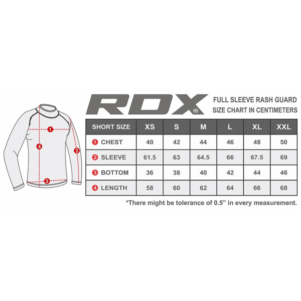 Рашгард із довгим рукавом RDX Lycra Orange L