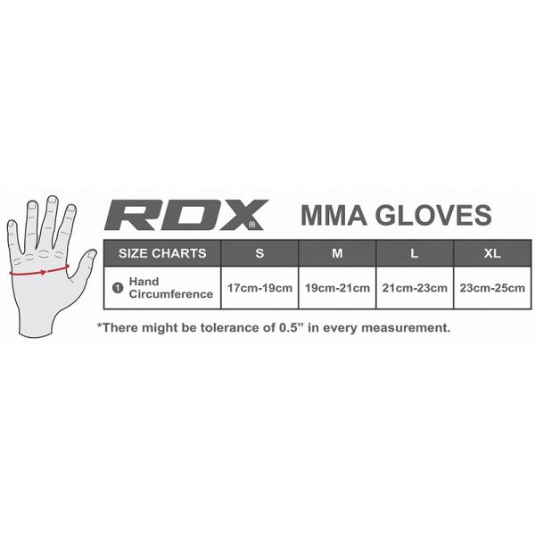 Рукавички ММА RDX Rex Leather Black S