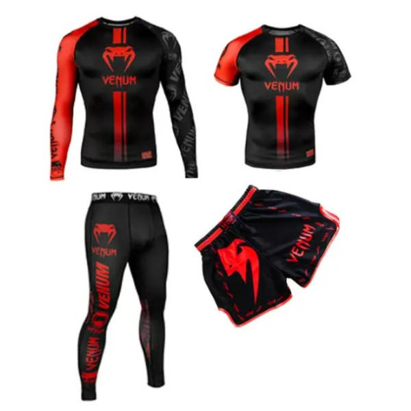 Комплект "4в1" Venum Logos Black-Red