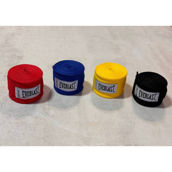 Боксерские бинты Everlast черный, синий, красный, желтый 5 метров