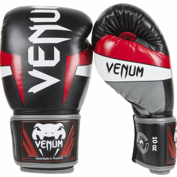 Боксерские перчатки Venum Elite Electron - Black/Red/Grey