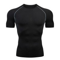 Компрессионная футболка Black с короткими рукавами